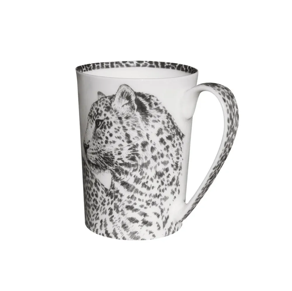 Taitù bögre csésze tetővel leopárd Wild Spirit finom porcelán bona porcelán 12-1-4-