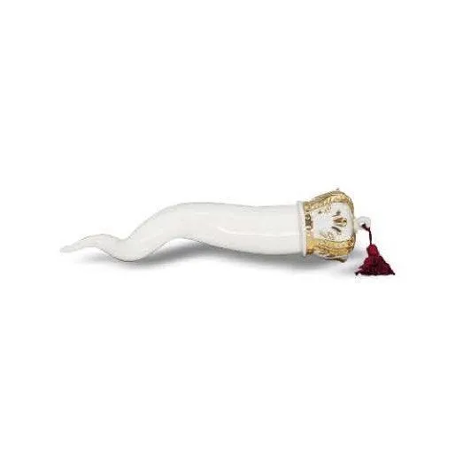 Sbordone Corno Sovrani 21cm porcelán arany díszítéssel CR58/1F