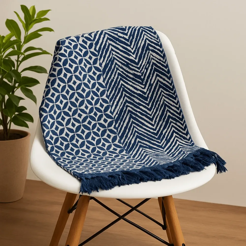 Indigo takaró 170x120cm Namoona Waves