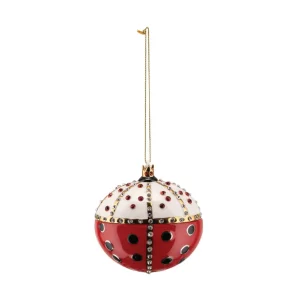 Re Coccinello Katicabogár Király kézzel festett porcelán