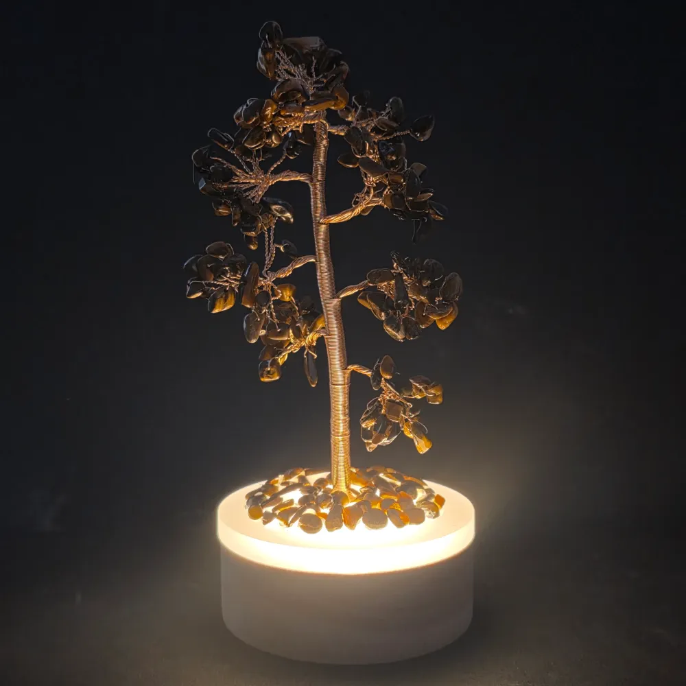 Feng Shui fa fa tigrisszemmel 20 cm - dekoratív lámpa