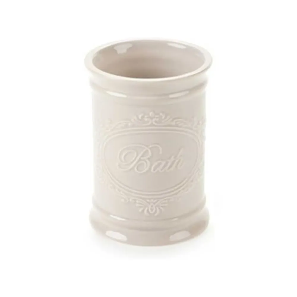 Vintage Kerámia fogmosópohár 280 ml szürke Bath