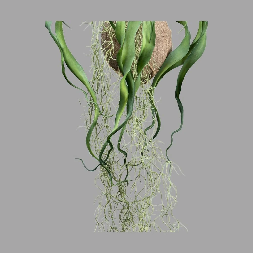 Függeszthető mű szakállbromélia dekoráció 63 cm zöld "Tillandsia"