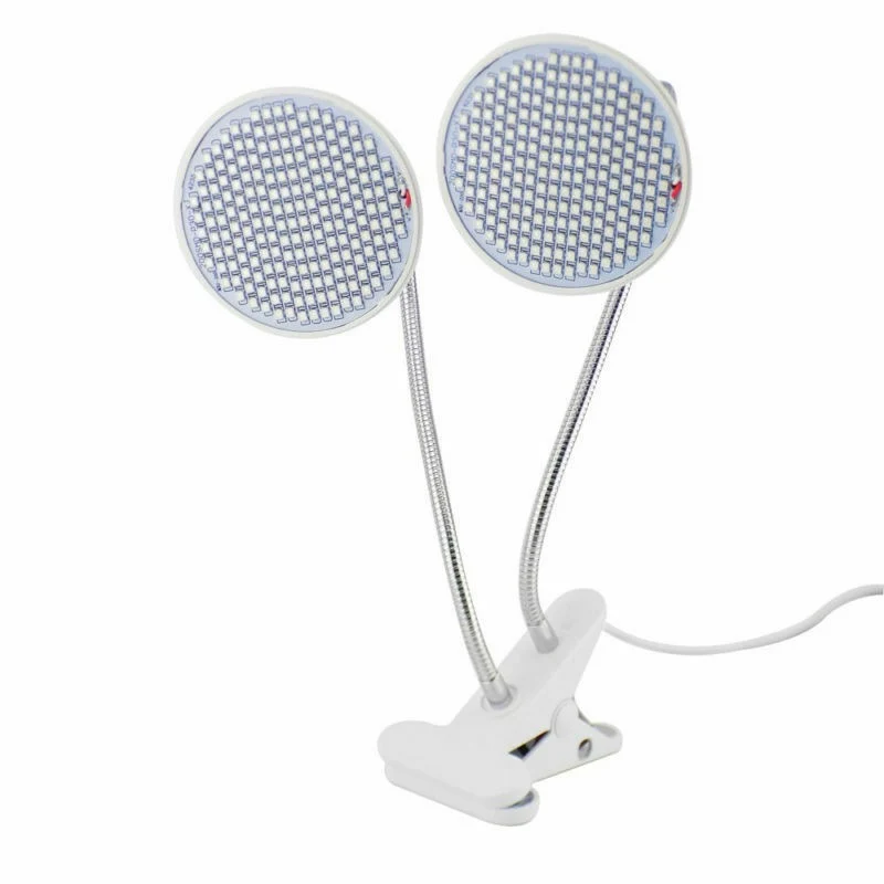 Vivimall növénynevelő lámpa, kétfejes, nem bocsát ki hőt, 290 LED, 2 szín, csíptetős rögzítés, 46x11.5x9.2 cm