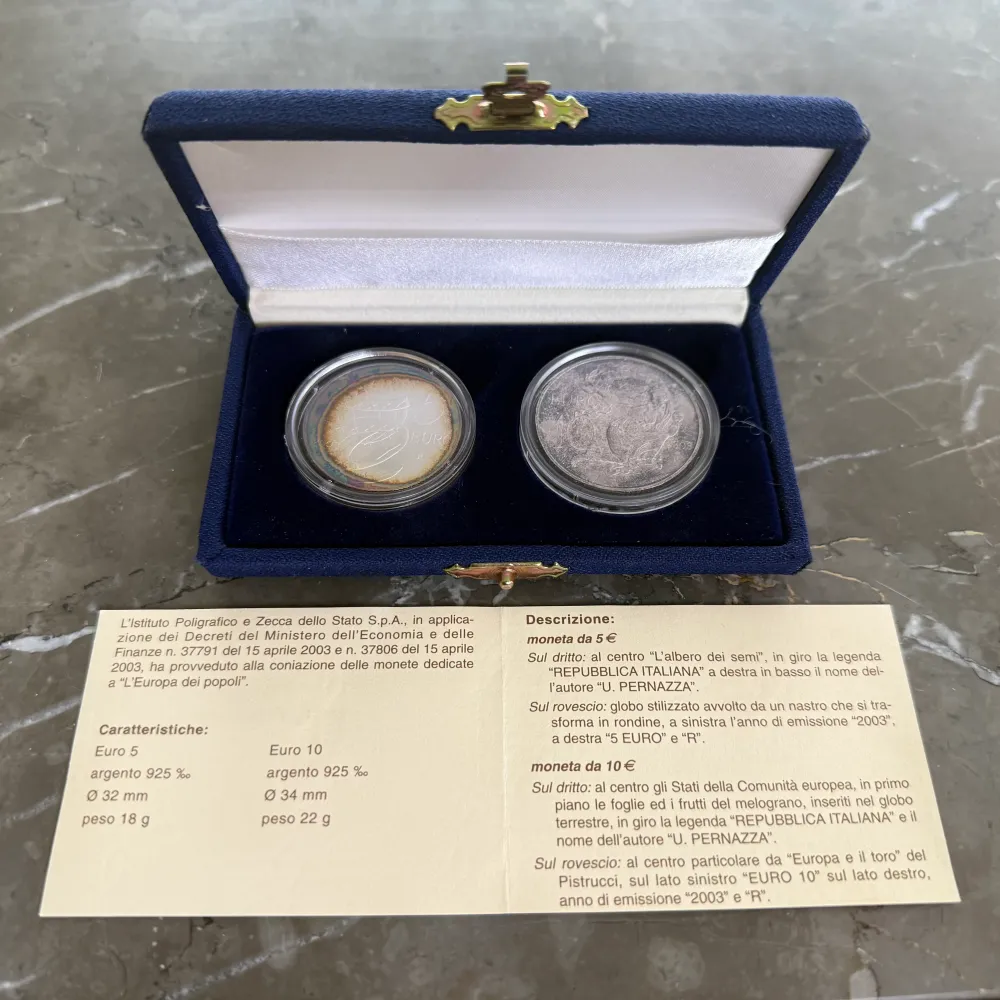 Ezüst érmék 5 € 10 € népek Európája