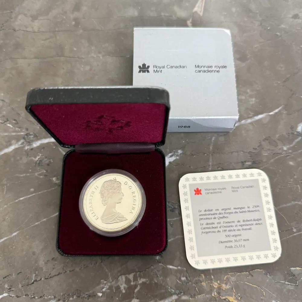 1 kanadai dollár 1988 Les Forges du Saint-Maurice Vasmű ezüst érme