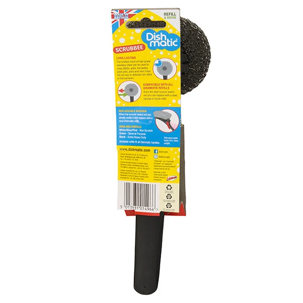 Dishmatic Scrubbee Mosogatókefe Acélszivaccsal – Makacs Szennyeződésekhez