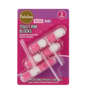 Fabulosa WC-blokkok – 3 darab - Blush Babe - Friss illat és vízkő elleni védelem
