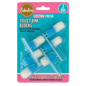 Fabulosa WC-blokkok – 3 darab - Cotton Fresh - Friss illat és vízkő elleni védelem
