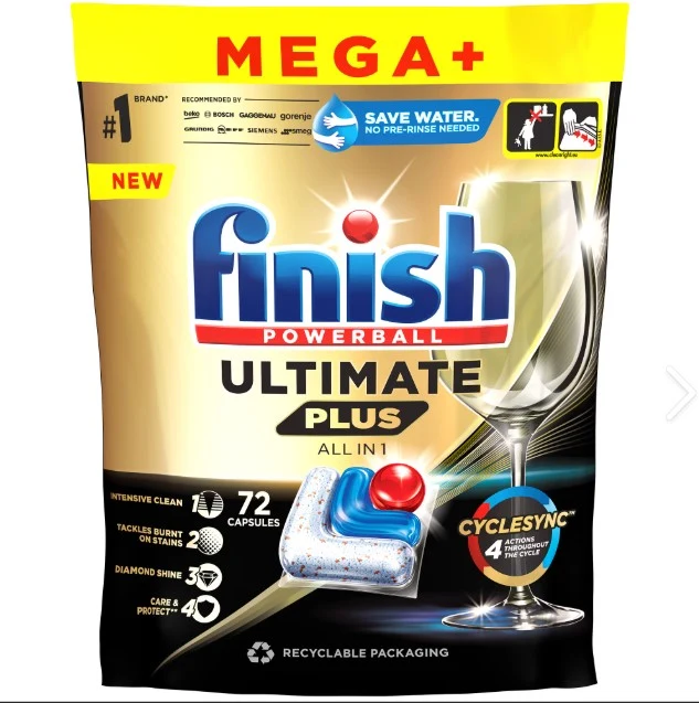 Finish All One Regular Mosogatógép Tabletta – 72 db | Erős zsíroldás, ragyogó tisztaság