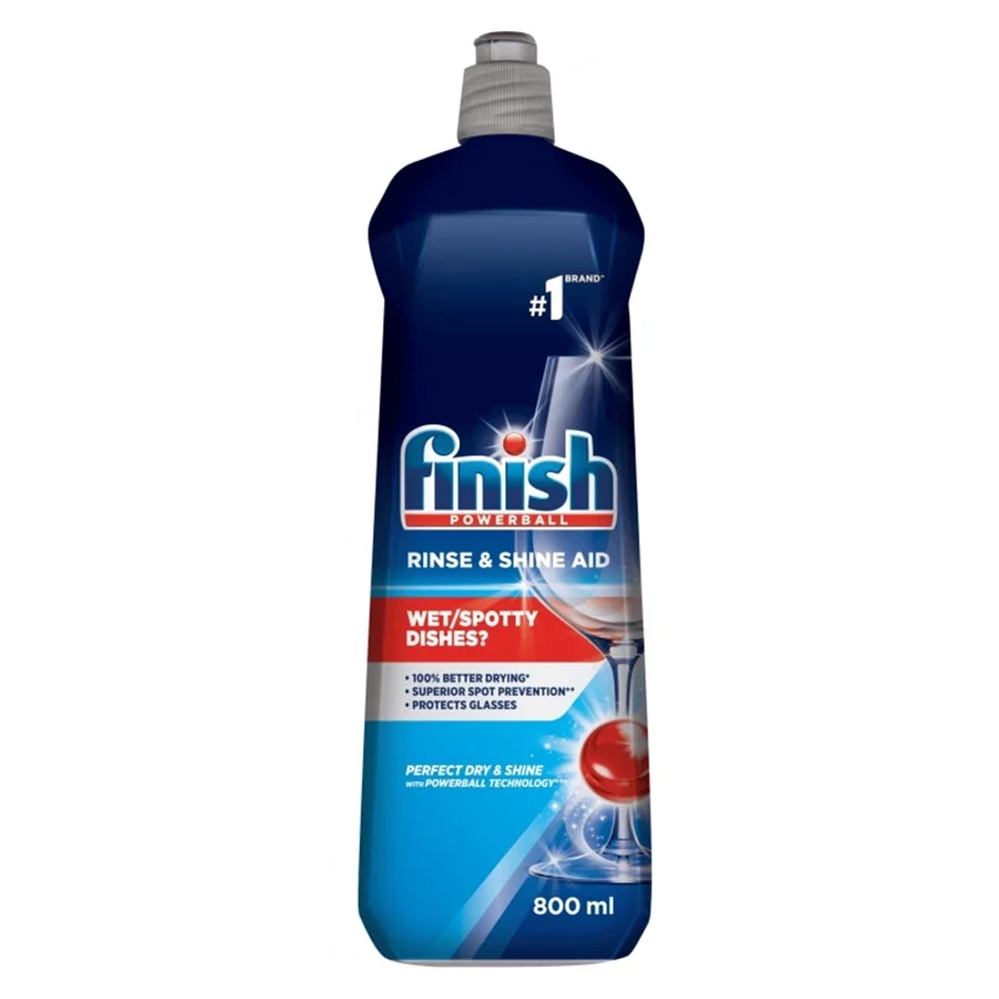 Finish Rinse & Shine öblítőszer mosogatógéphez 800 ml – foltmentes száradás