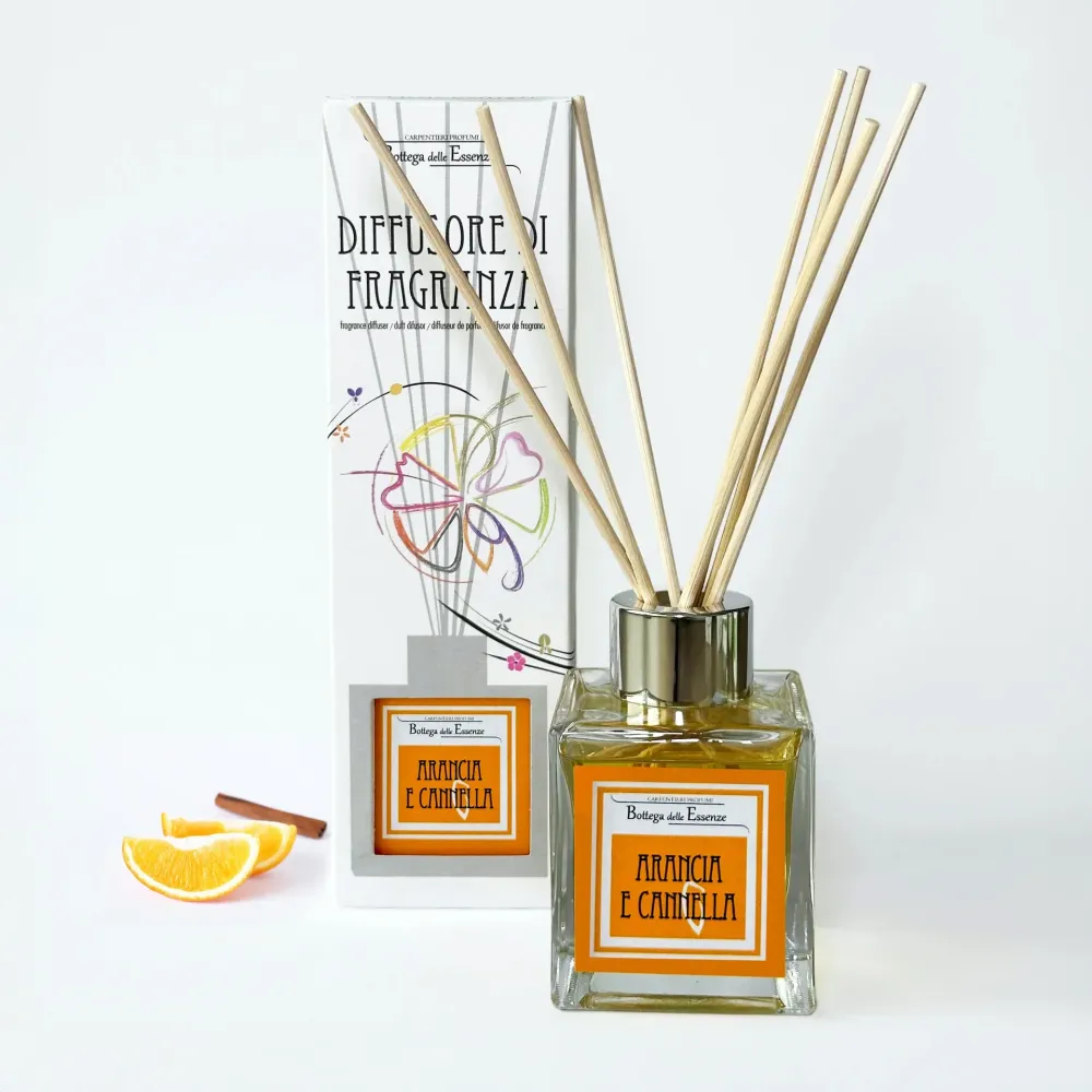 Illat diffúzor 100 ml – Narancs-Fahéj Rattanpálcás Szobaillatosító