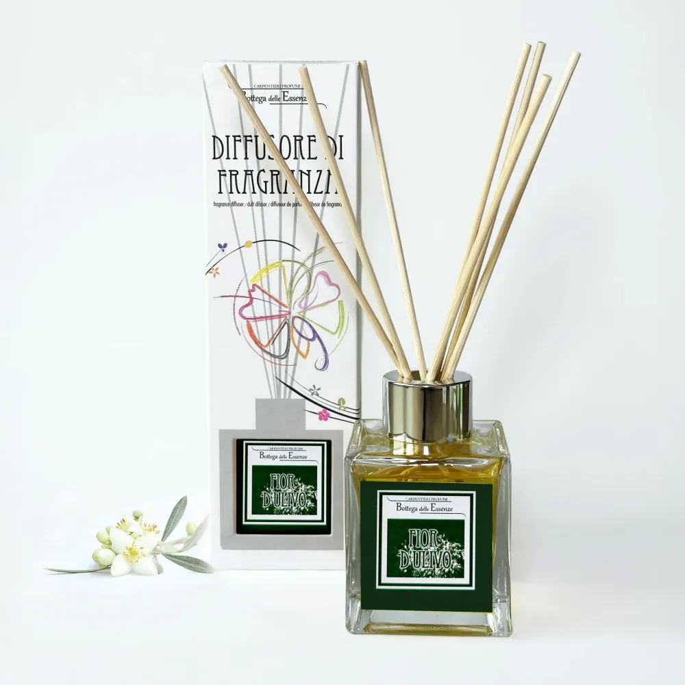 Illat diffúzor 100 ml – Olajfavirág Rattanpálcás Szobaillatosító