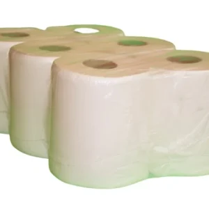 Kéztörlő tekercses MILLENA 19cm 2 rétegű 100% fehér 365lap 80m (6tek/csg)