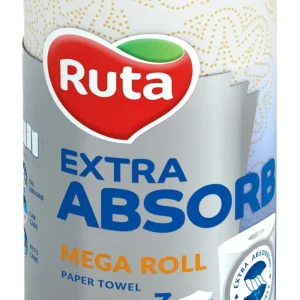 Kéztörlő tekercses RUTA Extra Absorb 1 tekercs 3 rétegű 20m (200lap/tek) kicsavarható