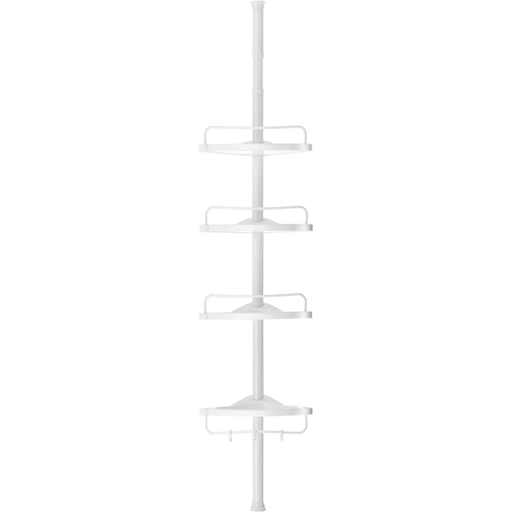 Állítható teleszkópos fürdőszobai sarokpolc, 85-305 cm