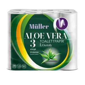 Müller Aloe Vera 3 Rétegű Wc Papír XXL 24 Tekercs