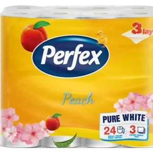 Perfex barack illatú WC papír hófehér - 3 rétegű 24 tekercses