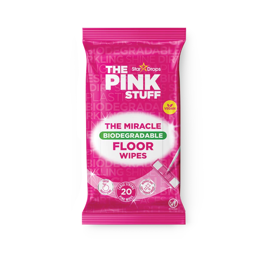 Pink Stuff Biológiailag Lebomló Antibakteriális Padló Törlőkendők - Korlátozott Kiadás