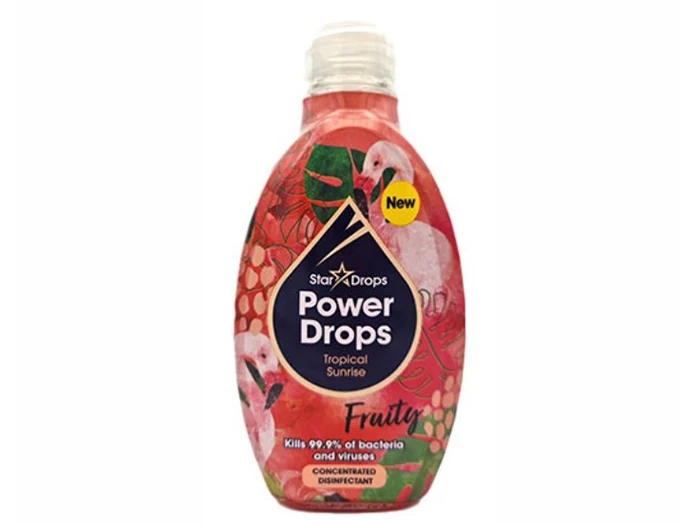 Pink Stuff Power Drops Koncentrált Fertőtlenítő Gyümölcsös Trópusi Napfelkelte 250ml
