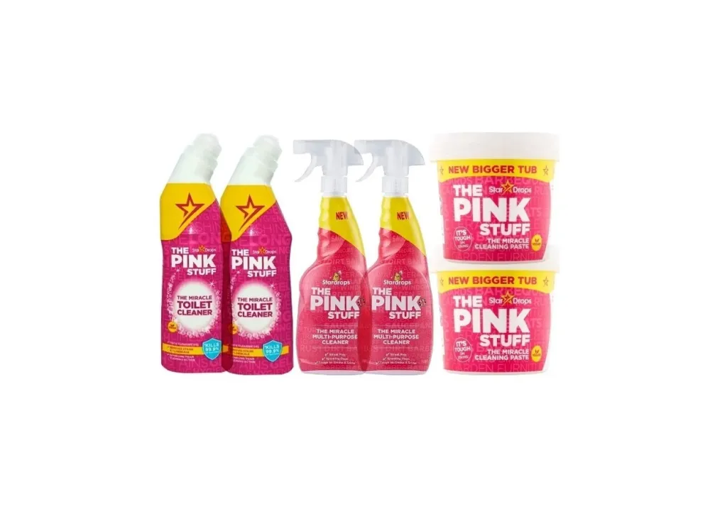 Pink Stuff Ultimátum Csomag - 2x Spray 750 ml - 2x WC Tisztító 750 ml - 2x Csoda Paszta 850 gramm