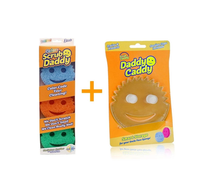 Scrub Daddy 3 csomag Scrub Daddy tartóval