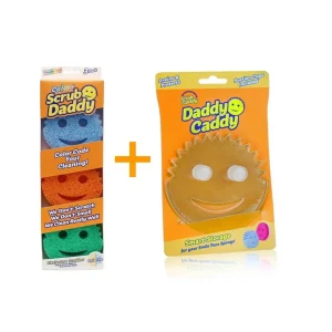 Scrub Daddy + Tartó - Szivacs 3 Színben - Daddy Caddy