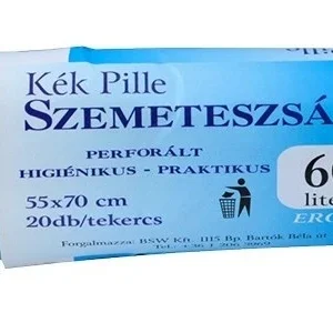 Szemeteszsák Kék Pille (55X70) 12mikr. 60L 20db/tek