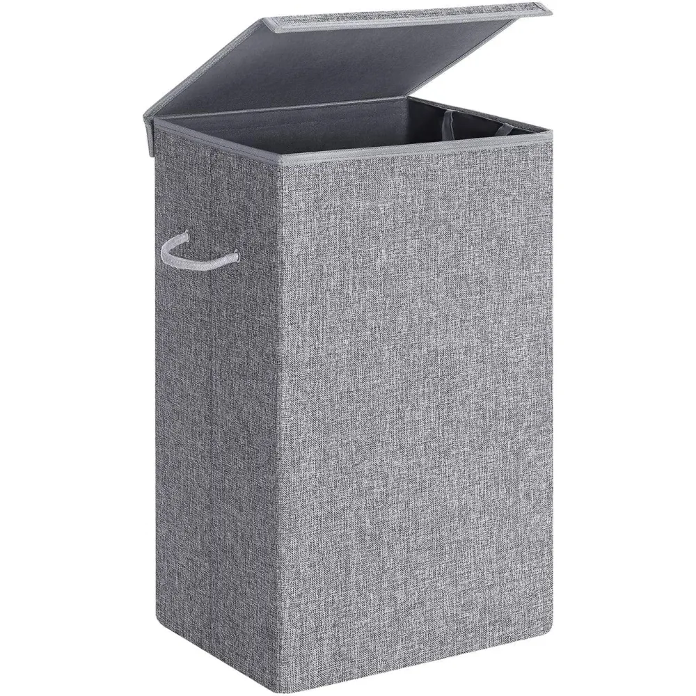 Szennyeskosár, ruhakosár mágneses fedéllel és fogantyúval 85L