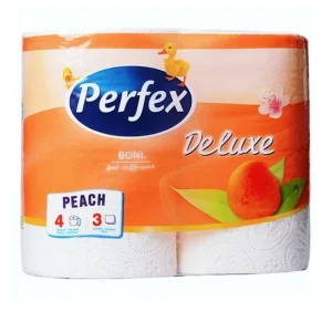 Toalettpapír PERFEX Deluxe 3 rétegű 4 tekercses barack