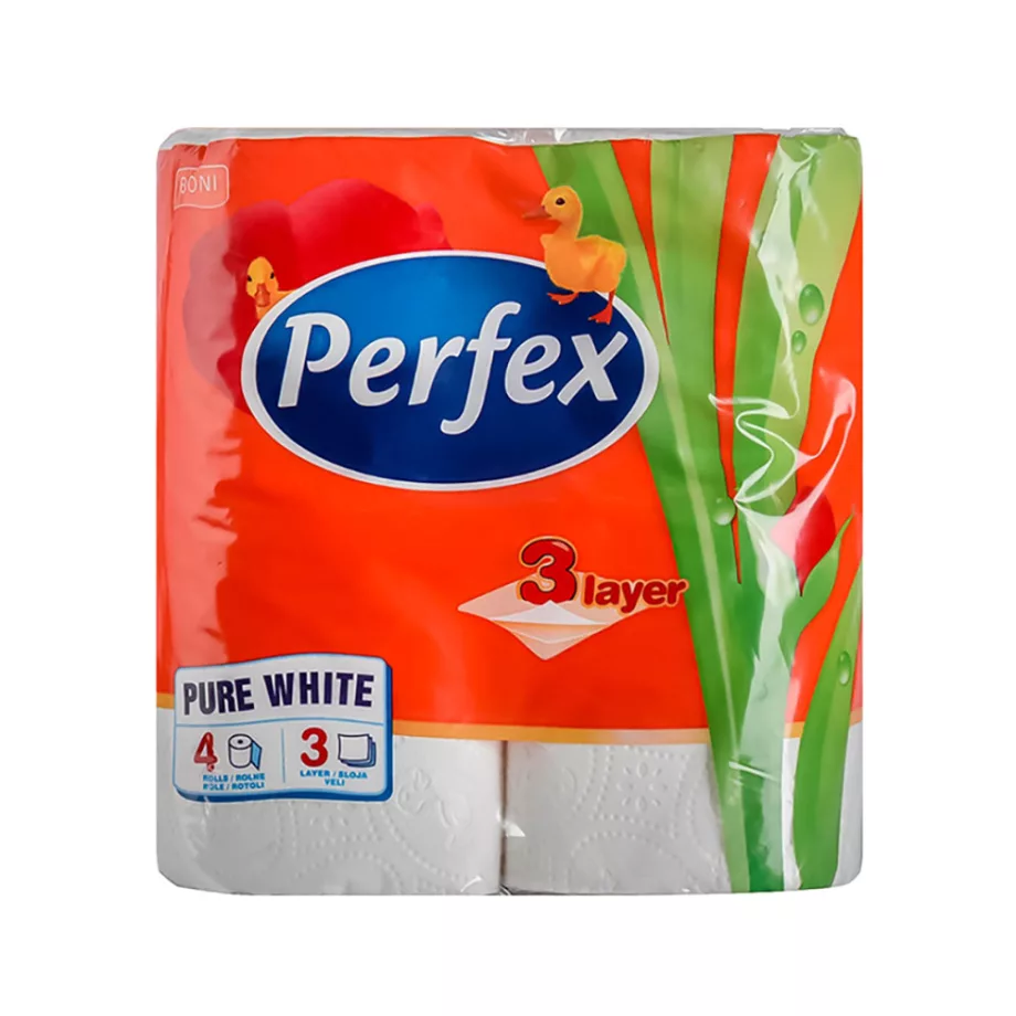 Toalettpapír PERFEX 3 rétegű 4 tekercses
