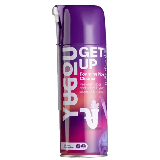 YUGOU Get Up habzó csőtisztító 450 ml – Gyors duguláselhárítás és mélytisztító hab lefolyókhoz