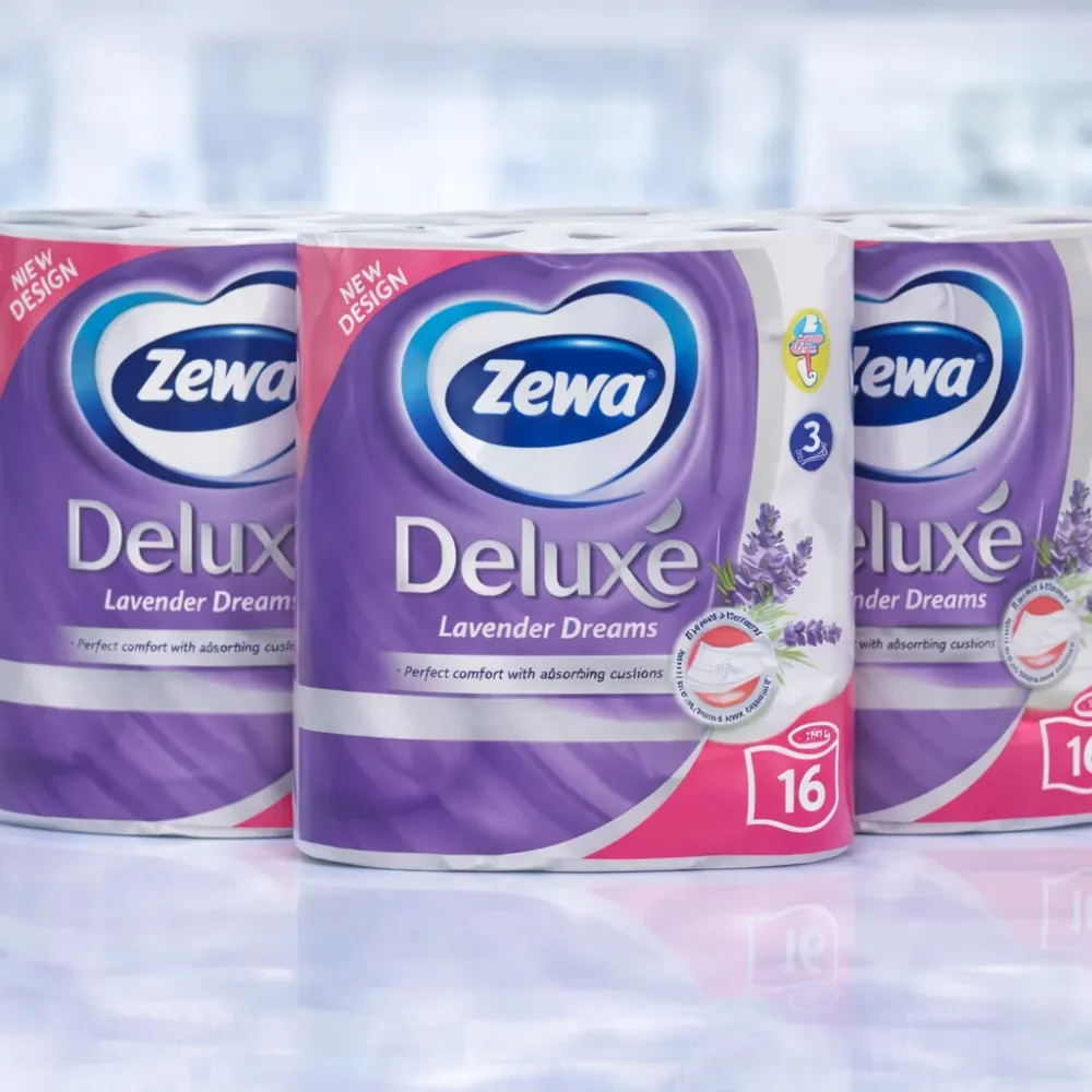 Zewa Deluxe Lavender Dreams Toalettpapír Csomag – 3×16 tekercs, 3 rétegű