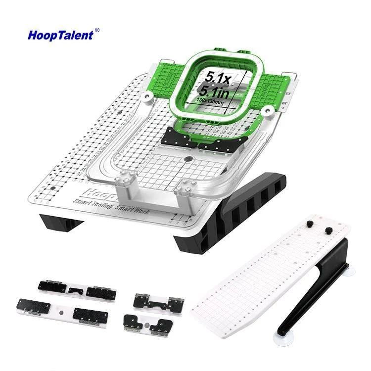HoopTalent hímzőkeret állomás készlet 5.1″ × 5.1″ (130 × 130 mm) mágneses kerettel Husqvarna Viking géphez