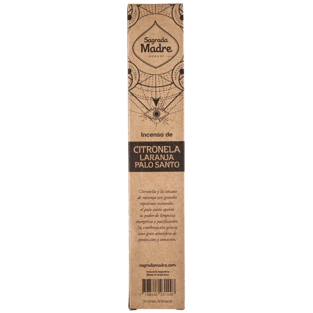 Kézzel készített illatosító rudak CITRONELLA 23 cm - Sagrada Madre