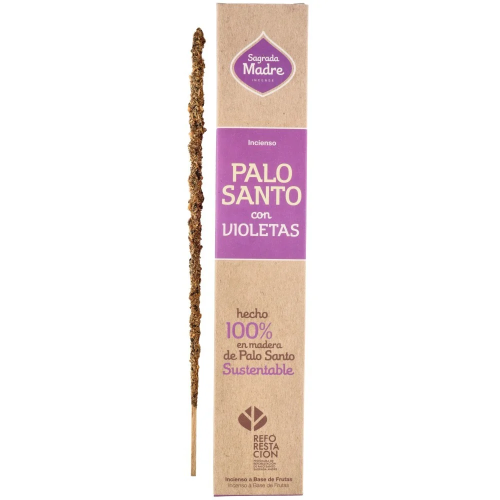 Illatos pálcikák Palo Santo & Violets 23 cm - Sagrada Madre