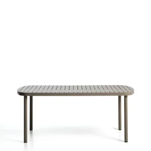 Joncols kültéri asztal alumíniumból, taupe festett felülettel 180 x 90cm