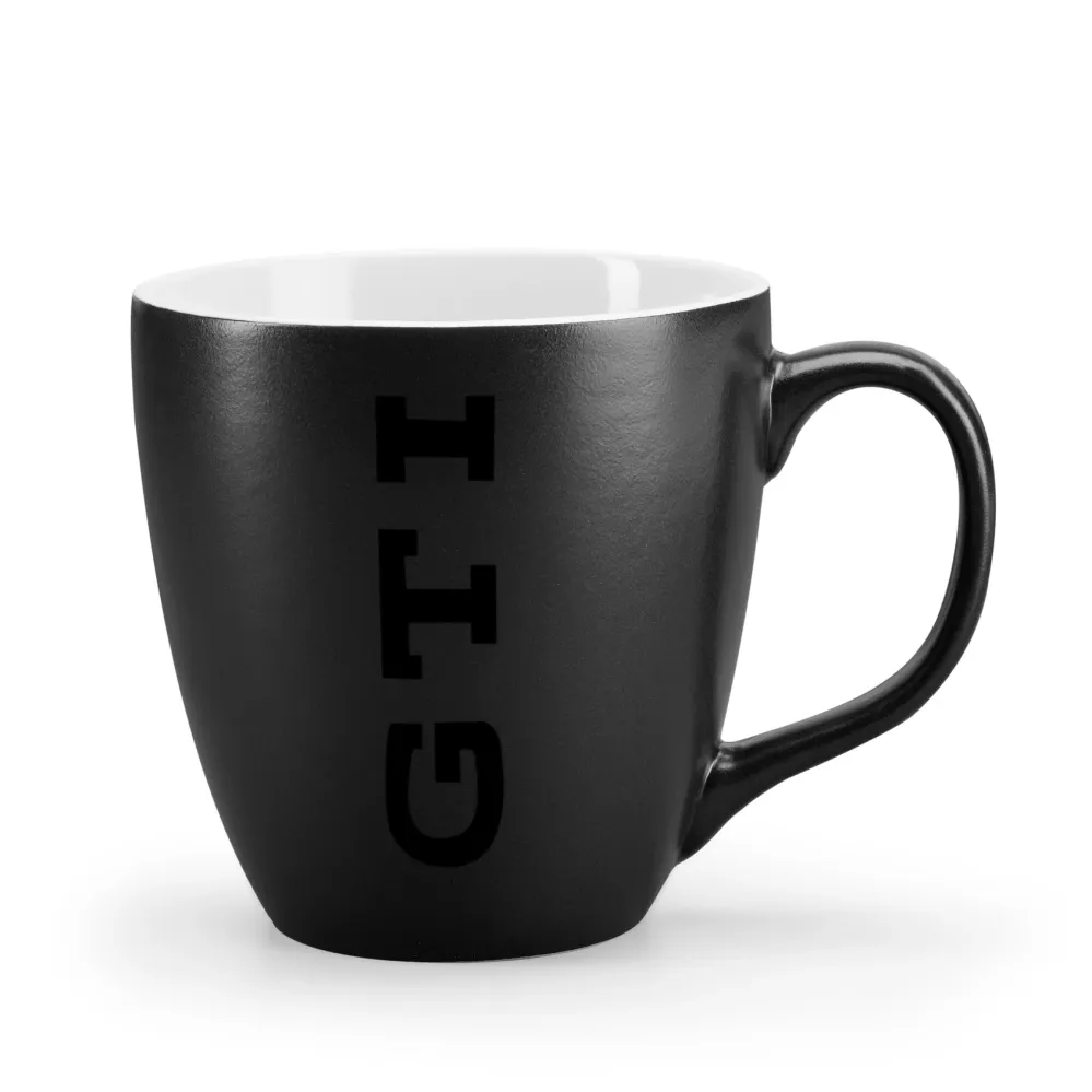 VW bögre GTI kollekció, 400ml színváltós bögre, fekete, piros GTI logóval, 1K6069601
