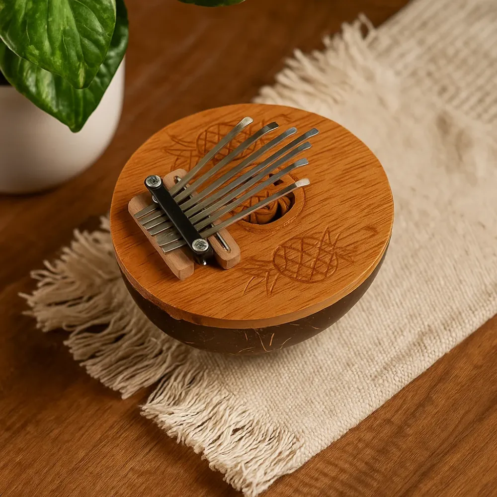 Kalimba hüvelykujj zongora mini kókuszhéj