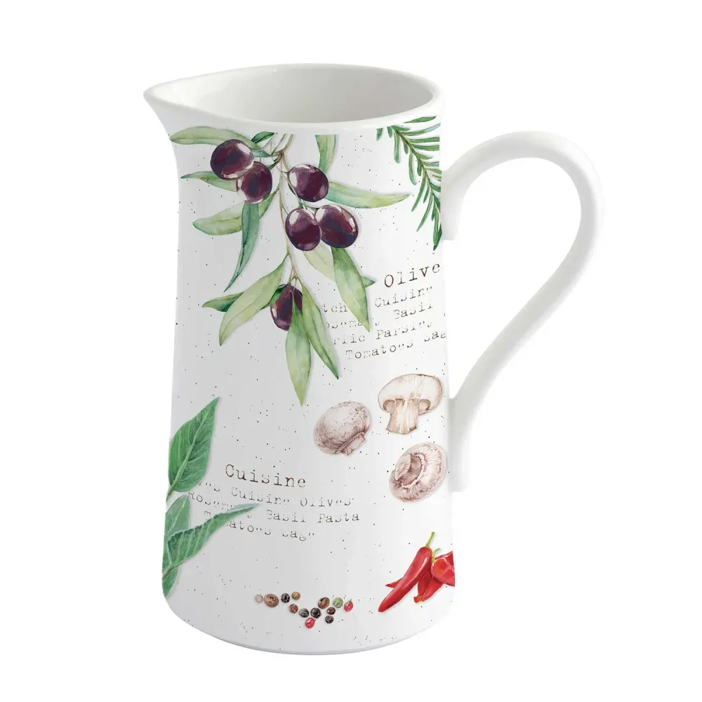Mediterrán porcelán vizes kancsó 1000 ml Home & Kitchen