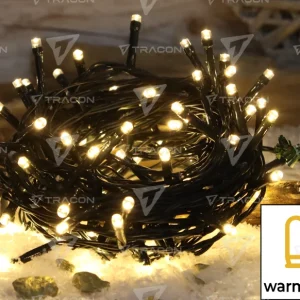 Tracon Karácsonyi fényfüzér, kültéri/beltéri, 230VAC, 5+50M, 500LED, 7,2W, 2600-2700K, IP44