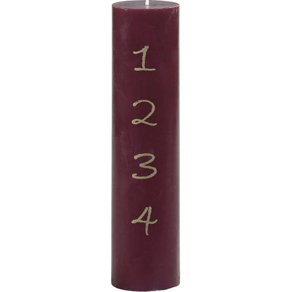 Adventi gyertya 20 cm antik meggy