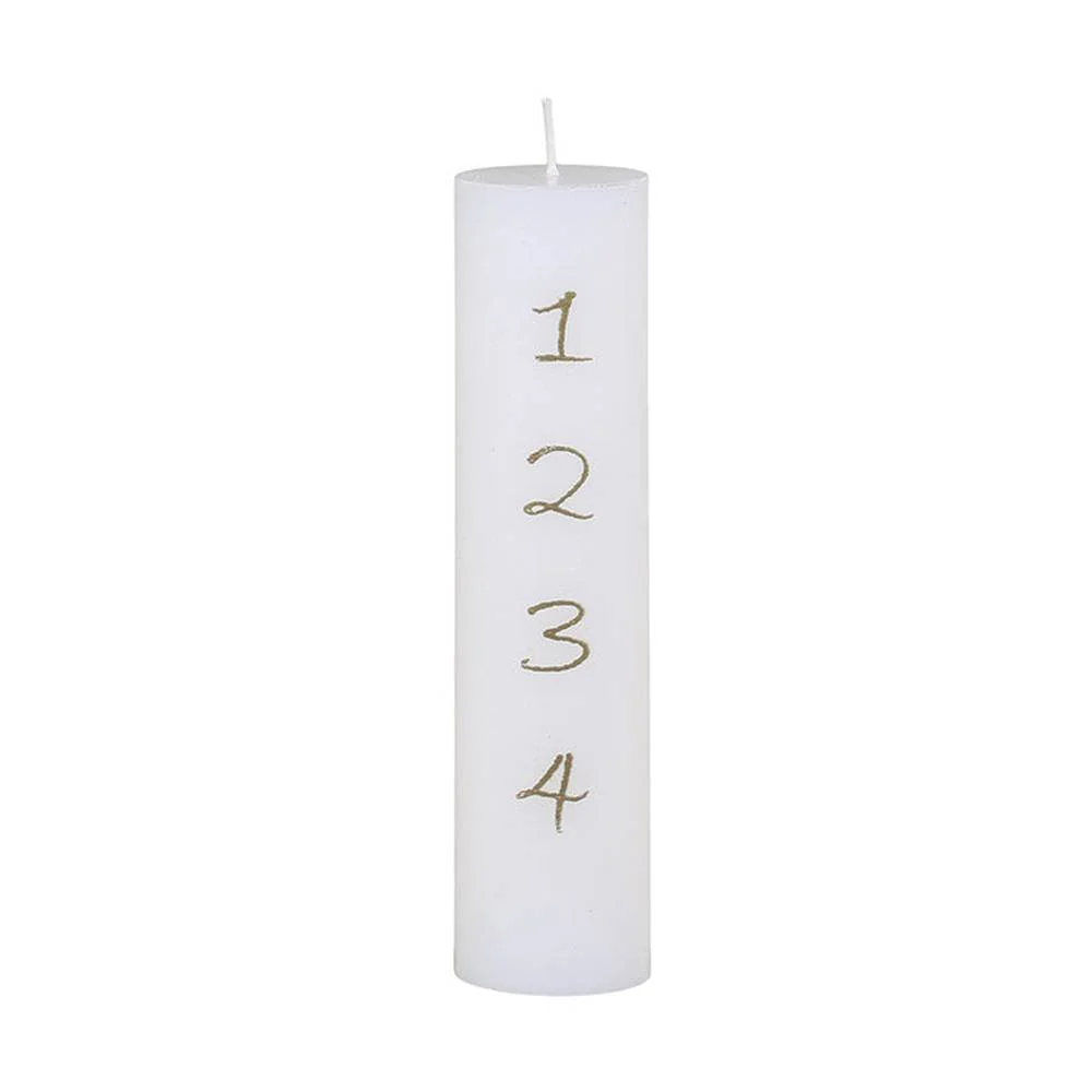 Adventi gyertya 20 cm fehér
