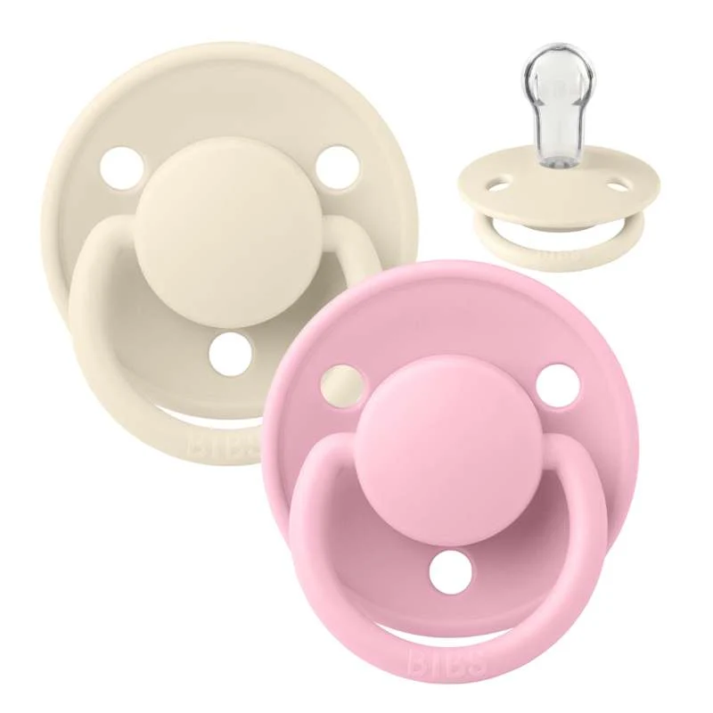 BIBS De Lux Sut - 2-Pak - Onesize - Silikone - Ivory/Baby Pink Birthday Gifts