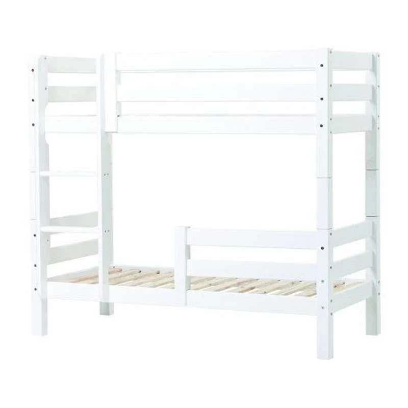 Hoppekids ECO Luxury - Kétágyas ágy 1/2 rácsos oldallal - 150 cm. (Több méretben) - Krétaszín