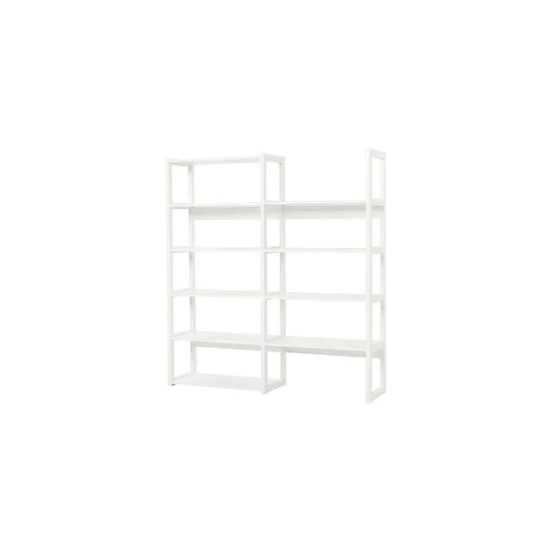 Hoppekids STOREY - Reol - 2 Sektioner m. 8 Hylder - Flere Størrelser - Hvid