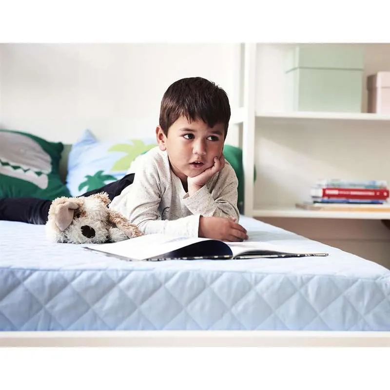 Hoppekids STOREY - Reol - 2 Sektioner m. 4 Hylder - Skriveplade og Seng - Flere Størrelser - Hvid