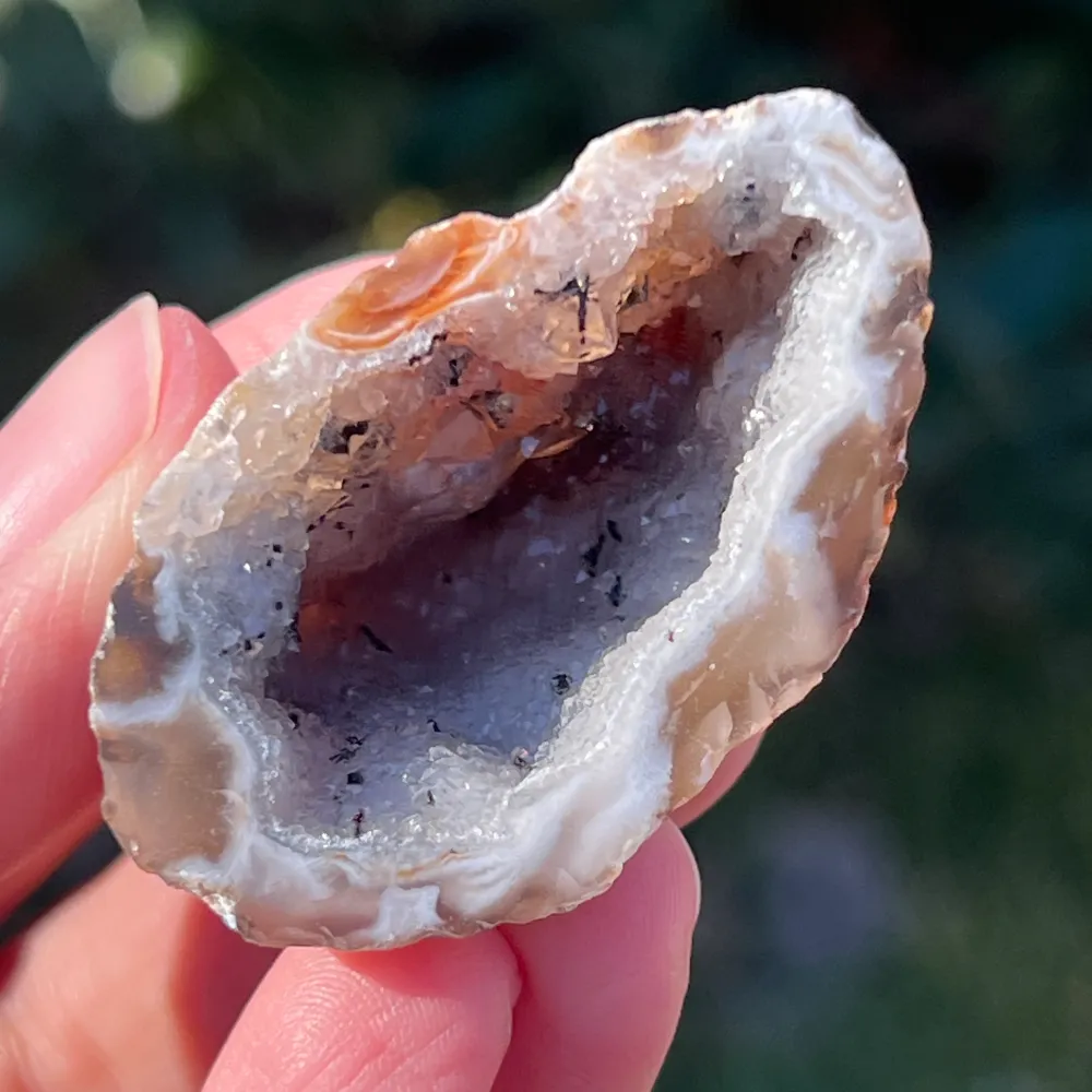 Agate FEATHER klaszter m2, kvarcos achát