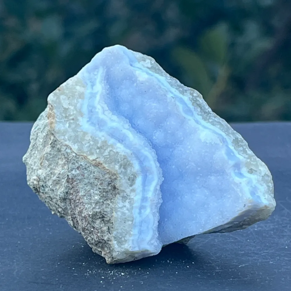 Kék kalcedon /blue lace/ kék achát nyers kő Af12 modell