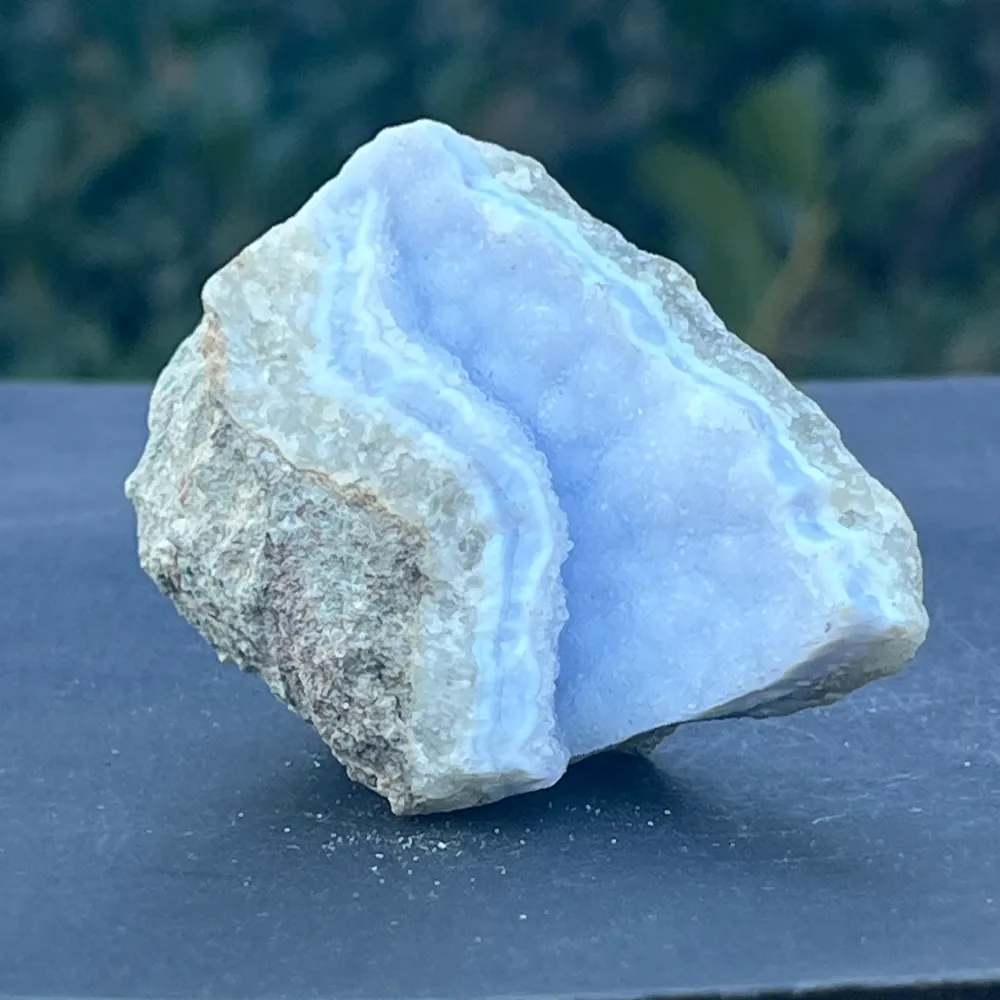 Kék kalcedon /blue lace/ kék achát nyers kő Af12 modell